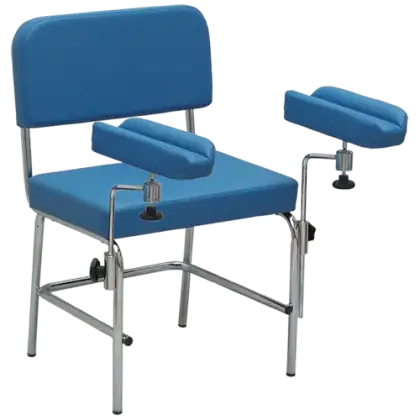 Chaise de prélèvement fixe Hidemar avec 2 accoudoirs