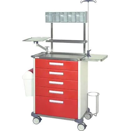 Chariot d'urgence Hidemar H775 PRP avec étagère frontale