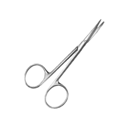 Ciseaux strabisme courbés en inox - 11 cm