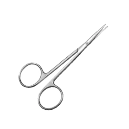 Ciseaux strabisme droits en inox - 11 cm