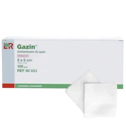 Compresses de gaze tissées stériles LR Gazin - 17 fils (boite de 100)