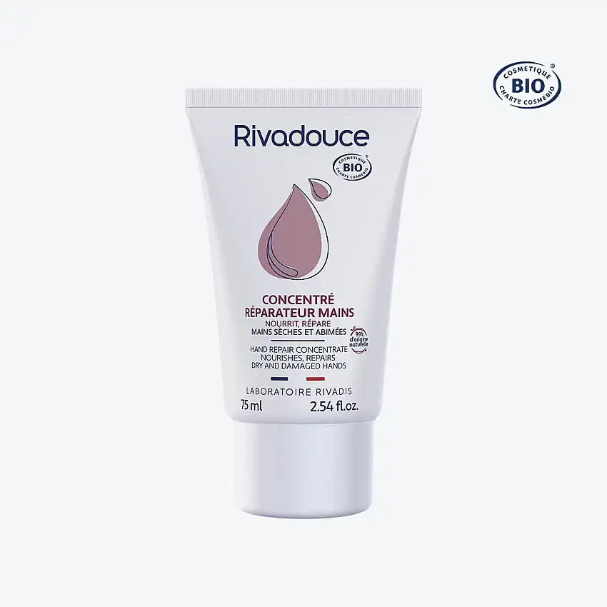 Crème hydratante mains - Concentré réparateur - Bio - 75 ml - Rivadouce