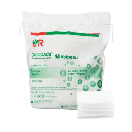 Cotons carrés non stériles Cotopads 5 x 5 cm (sachet de 500)
