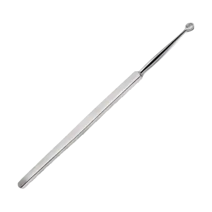 Curette dermatologique fine fenêtrée en inox Devaset - 16 cm