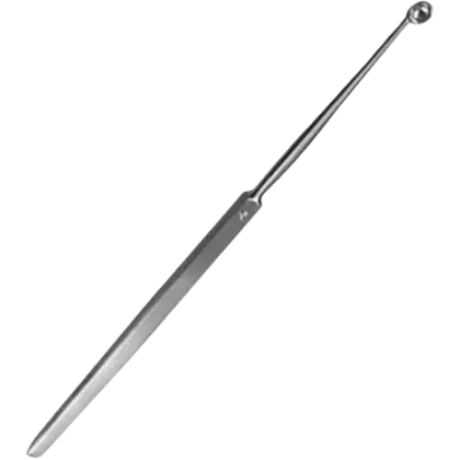 Curette dermatologique fine pleine en inox Devaset - 16 cm