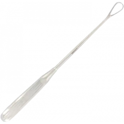 Curette utérine Sims pointue en inox - 26 cm