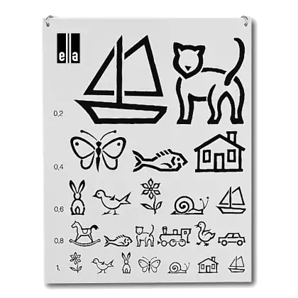 Test optométrique murale pour enfants (5 mètres)