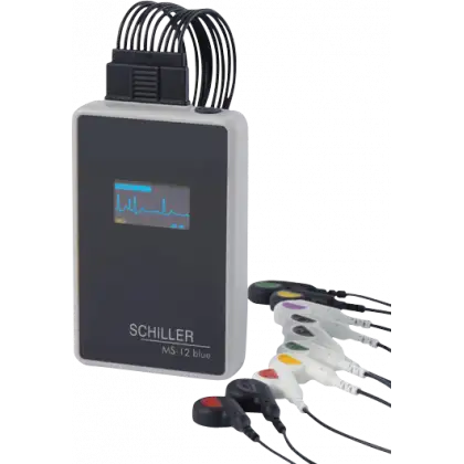 Electrocardiographe ECG numérique Schiller CS104 MS12 Blue (compatible PC)