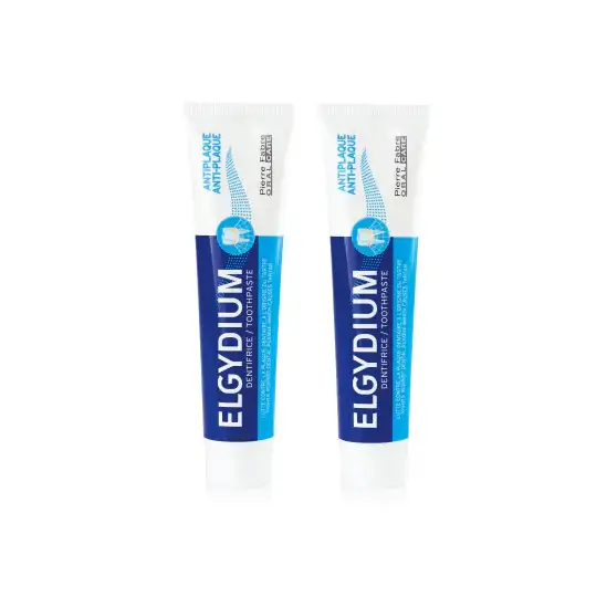 Elgydium dentifrice anti-plaque 75 ml lot de 2