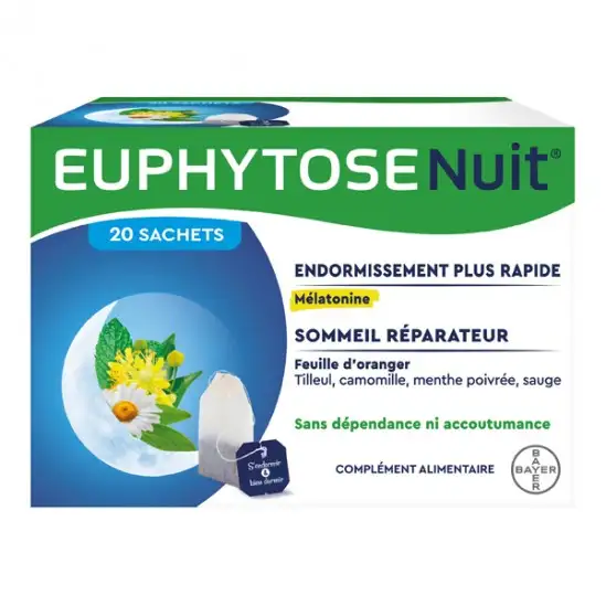 Euphytose nuit infusion sommeil réparateur 20 sachets