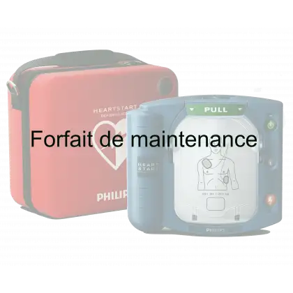 Forfait de maintenance pour défibrillateur Philips HS1 et FRx, Schiller et HeartSine