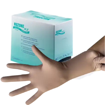 Gants d'examen et de chirurgie sans latex stériles non poudrés (boîte de 100)