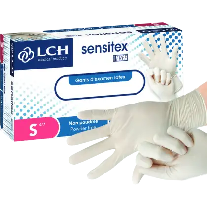 Gants latex non-poudrés non stériles (boîte de 100)