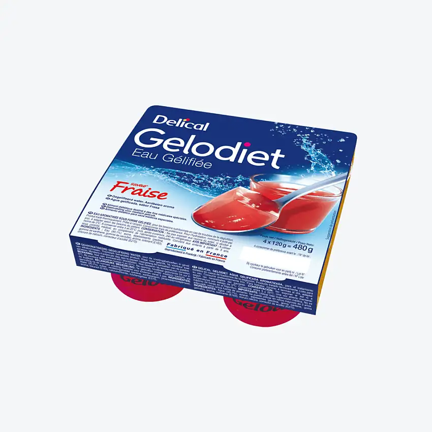 Eau gélifiée Gelodiet - Pack de 4 pots - Delical