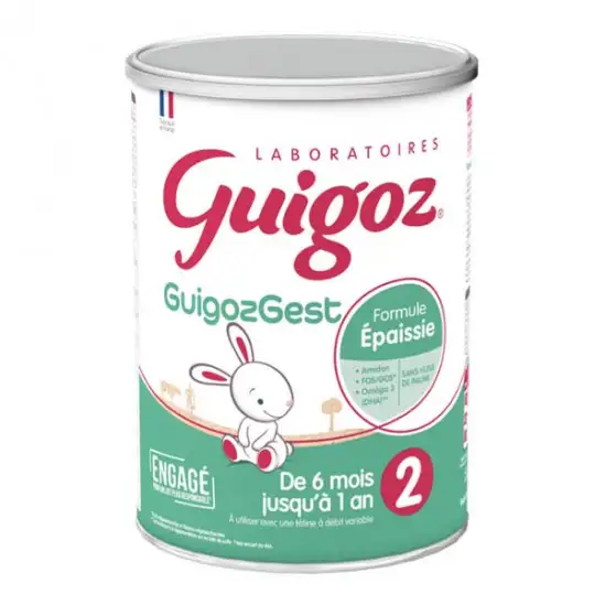 Guigozgest 2 formule épaissie lait en poudre 2ème âge de 6 à 12 mois 780gr