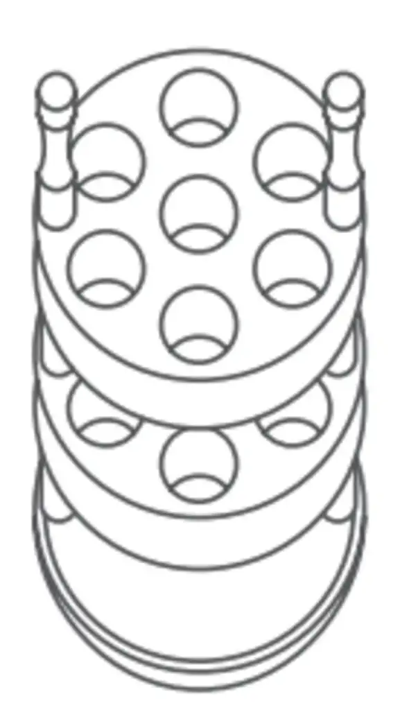 ADAPTATEUR POUR 7 TUBES 15ML CONIQUES TYPE FALCON