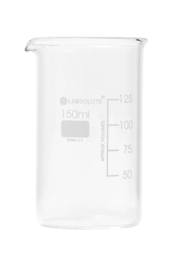 BECHER A BEC FORME HAUTE VERRE BOROSILICATE GRADUE 150ML X10