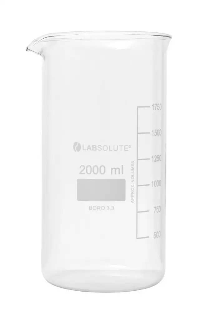 BECHER A BEC FORME HAUTE VERRE BOROSILICATE GRADUE 2L - X6