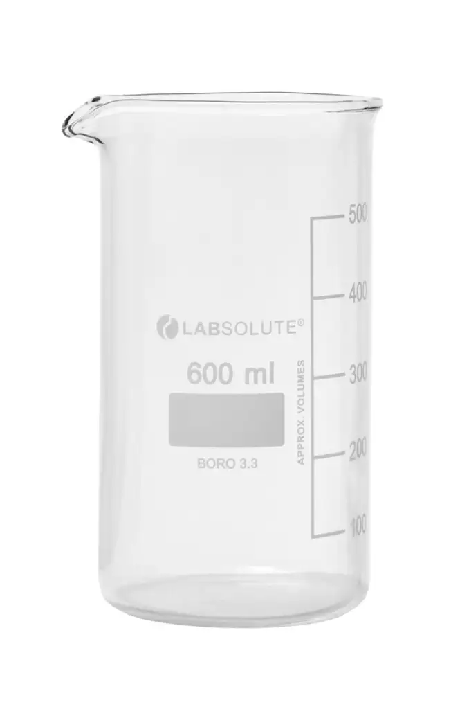 BECHER A BEC FORME HAUTE VERRE BOROSILICATE GRADUE 600ML X10