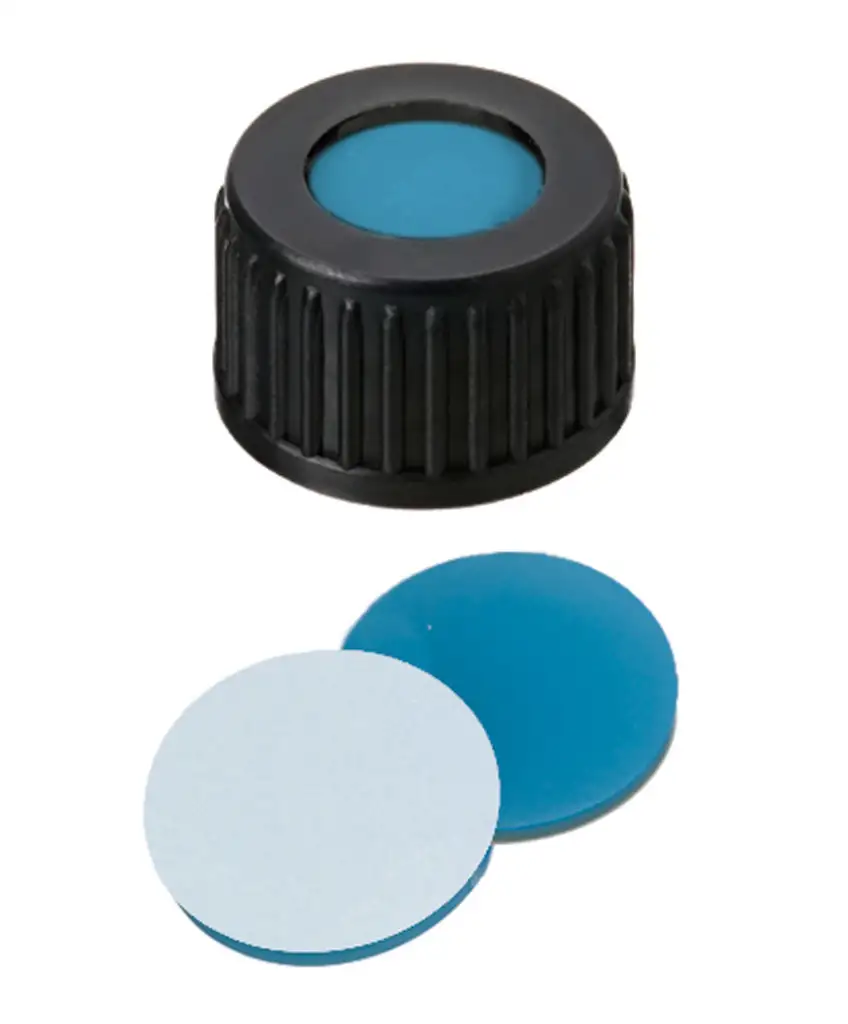 BOUCHON A VIS PP NOIR 1 TROU DN18 SILICONE/PTFE - X100