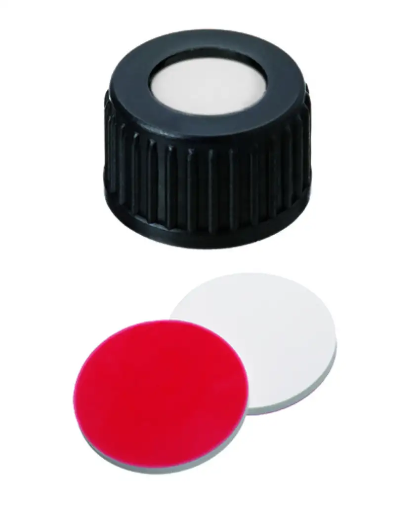 BOUCHON A VIS PP NOIR 1 TROU DN18 SILICONE/PTFE - X1000