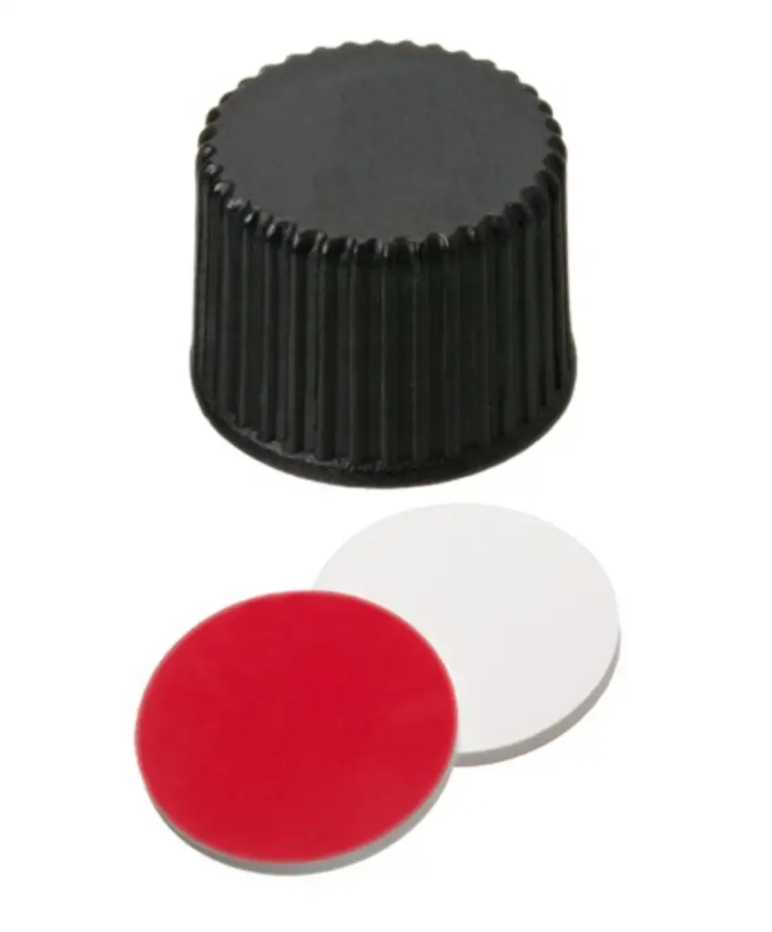 BOUCHON A VIS PP NOIR PLEIN DN13 SILICONE/PTFE - X100