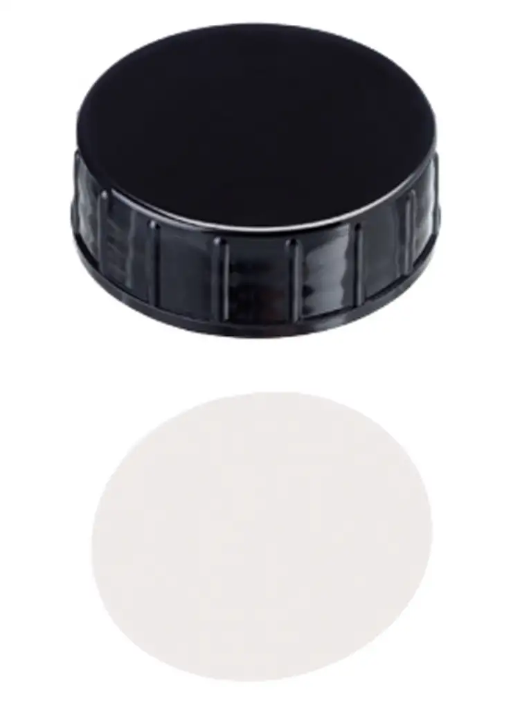 BOUCHON A VIS PP NOIR PLEIN DN40 SEPTA PTFE VIERGE - X100