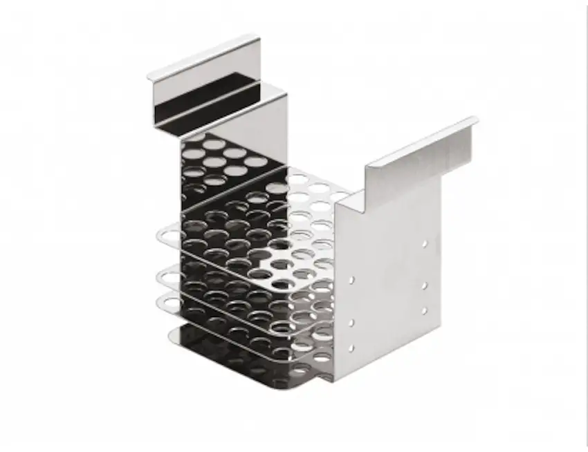 PORTOIR EN INOX POUR 42 TUBES D.75MM EP.12/13MM