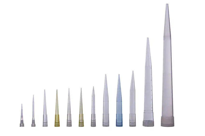 CONES BISEAUTES NON STERILES JAUNES 2-200UL - VRAC X1000