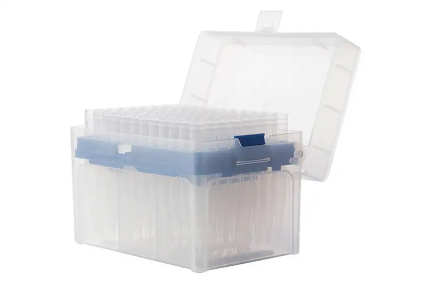 CONES GRADUES STERILES BLEUS 0,1-1ML - 10 RACKS DE 96