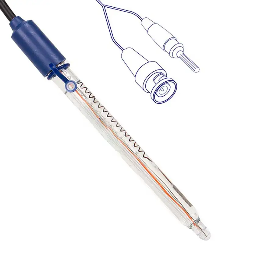 ELECTRODE PH 2 PORE K +COUTEAU ACIER BNC/RCA PACK X5