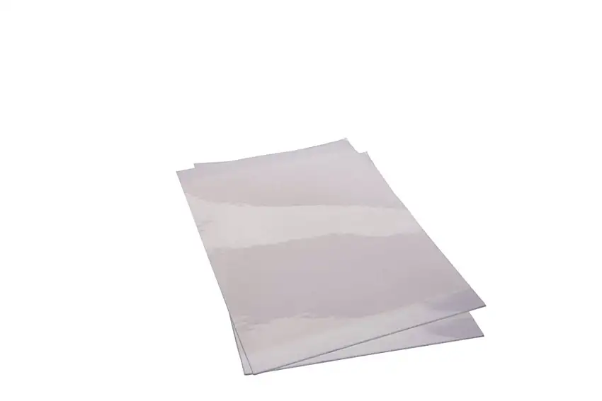 FEUILLE ADHESIVE EN POLYESTER POUR PCR 135X80MM -X100