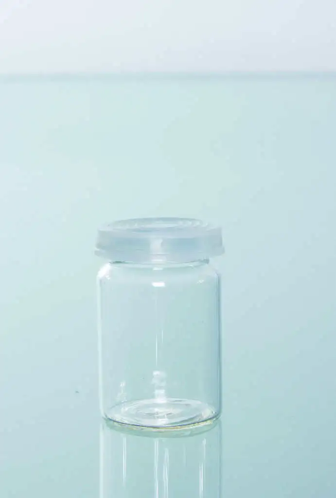 FLACON PILULIER VERRE BLANC AVEC CAPE CAP.67ML - PACK 20