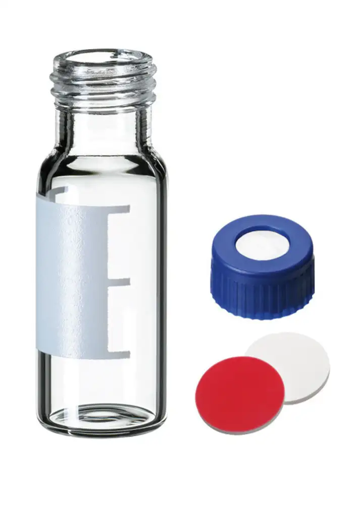 KIT CERTIFIE HPLC FLACON CLAIR 1,5ML + B.BLEU 1 TROU - X 100