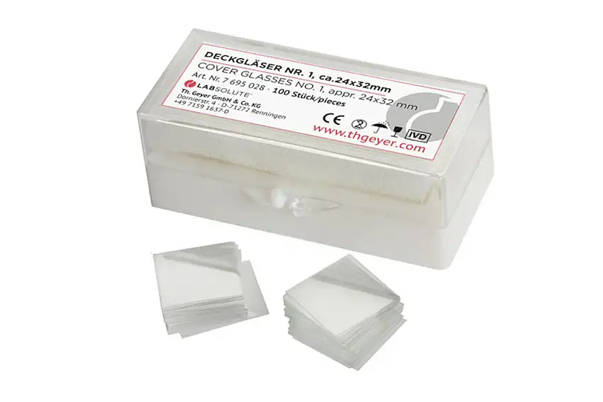 LAMELLES COUVRE-OBJETS VERRE BORO EP.0,13-016 24X32MM -X100