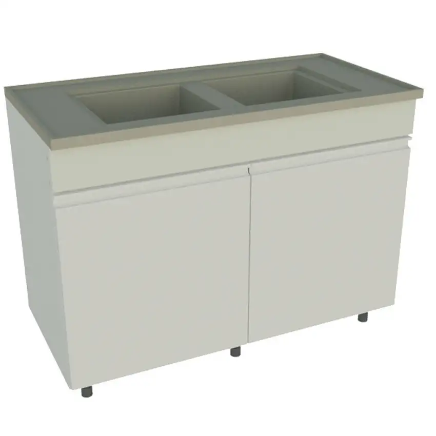 LAVERIE SUR MEUBLE PORTEUR L=1200 P=900MM D/T GRES ETIRE