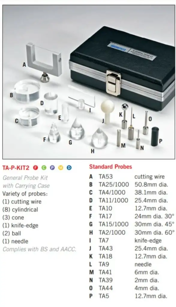 MOBILES JEU TA-PKIT2 POUR TEXTUROMETRE
