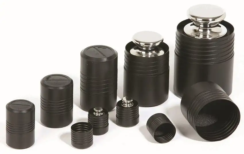 POIDS ETALON INOX 500G CLASSE F1 AVEC BOITE PLASTIQUE