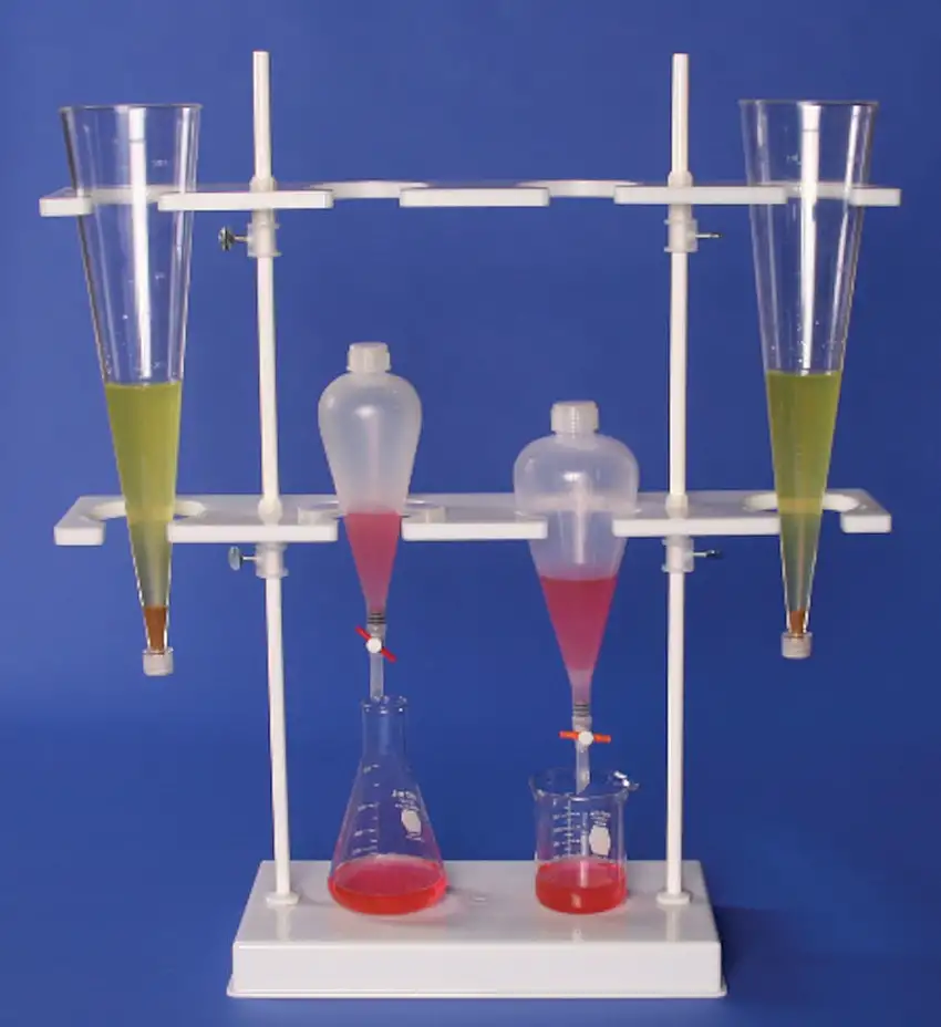 PORTOIR CONE IMHOFF ET AMPOULE A DECANTER