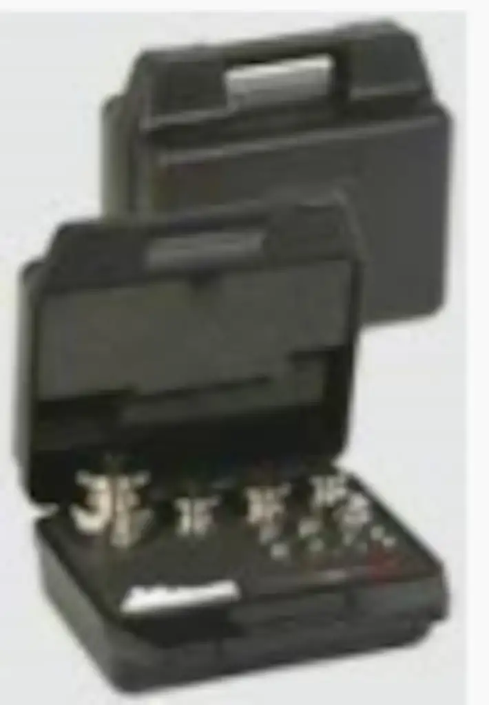 SERIE DE 12 POIDS INOX 1G-500G M1 AVEC VALISE PLASTIQUE DAKKS