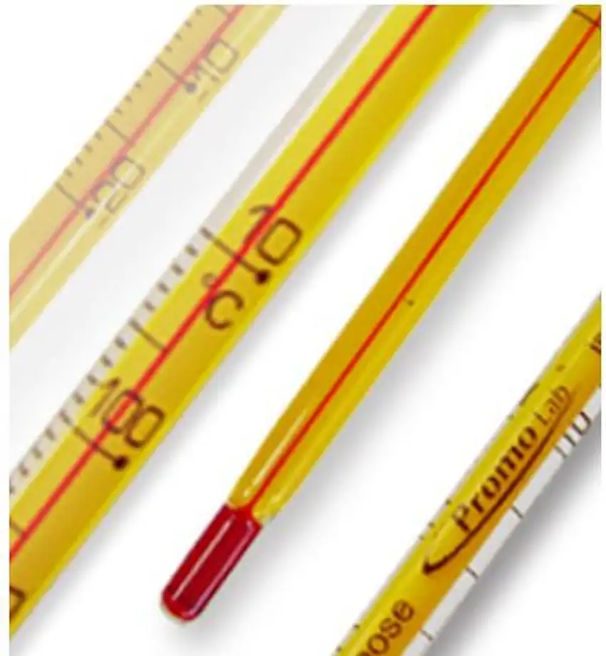 THERMOMETRE EN VERRE LIQ.ROUGE -20/+100'C 1'C L.305MM - X10