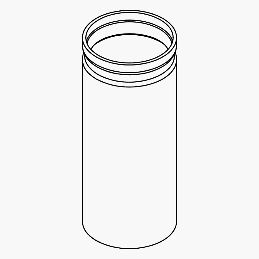 TUBE EN VERRE AVEC FRITTE 64ML/82ML - PACK DE 6