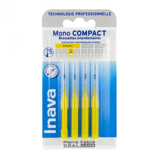 Inava 4 brossettes mono compact jaune iso2