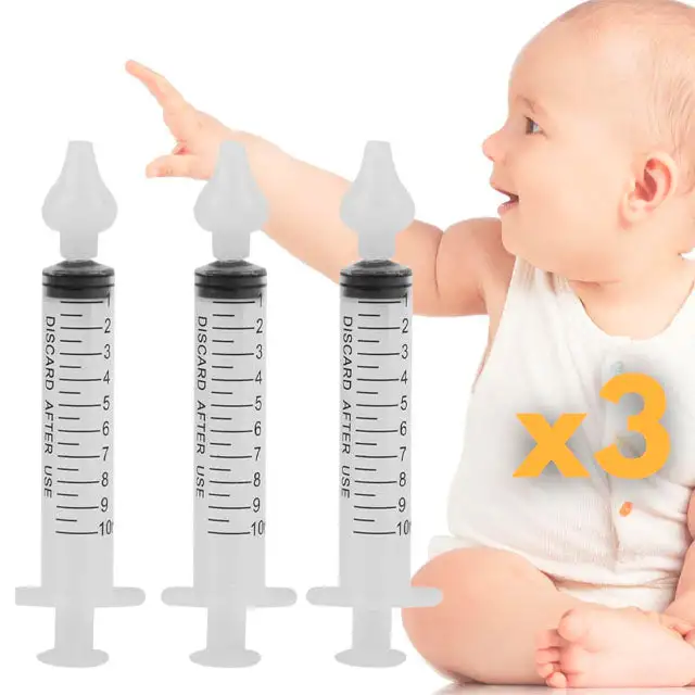 Seringue de Lavage Nasal pour Bébés et Adultes | Pack de 3 Unités