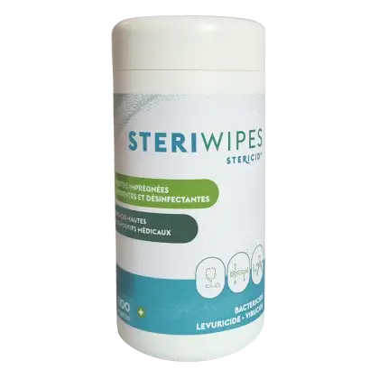 Lingettes désinfectantes sans alcool Steriwipes (boîte de 100)