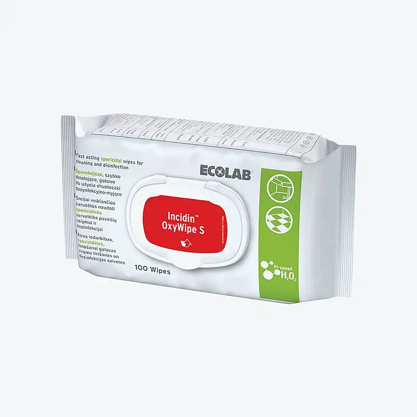 Lingettes sporicides - OxyWipe S - Par 100 - Incidin
