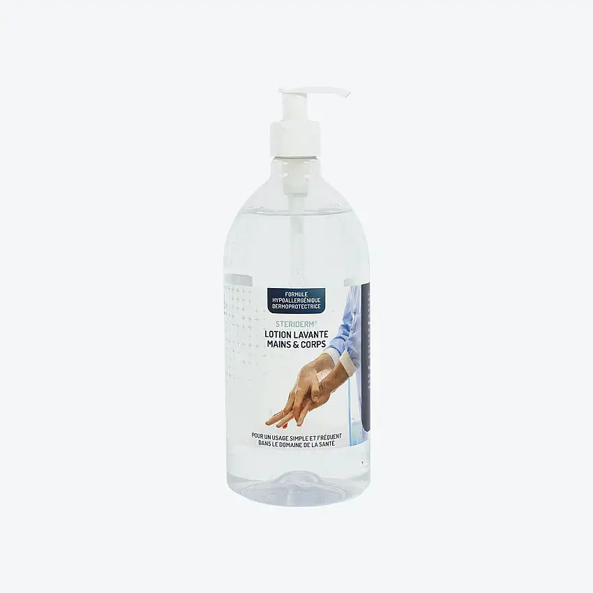 Lotion lavante - Dermoprotectrice - Mains et corps - 1 L - Steriderm