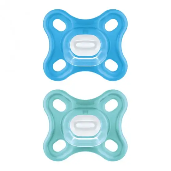 Mam 2 sucettes comfort bleu silicone +0 mois