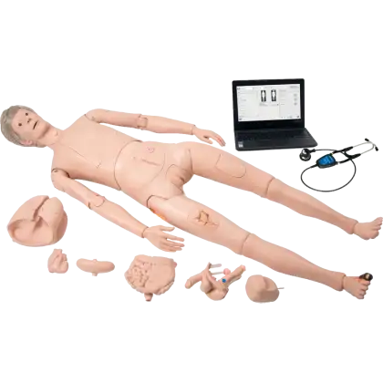 Mannequin de soins infirmiers avec auscultation Nikki - Ordinateur portable et logiciel inclus
