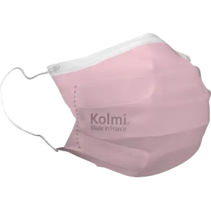 Masques de protection roses type IIR, modèle adulte (boîte de 50)